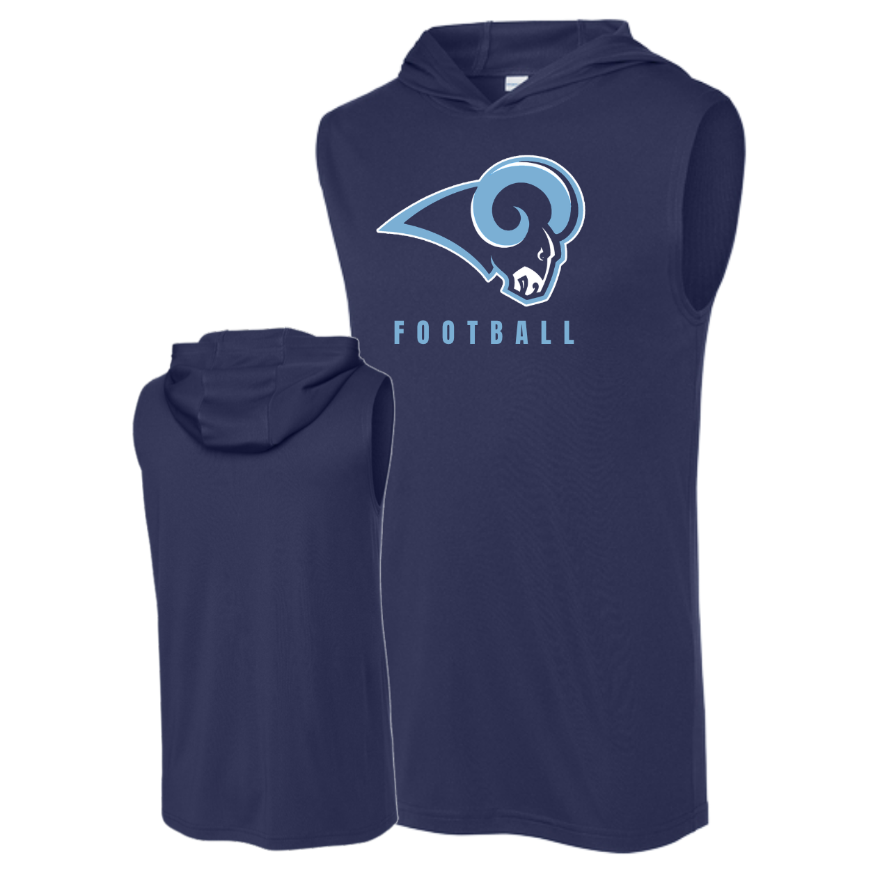 Rams Classic Football Sleeveless Hoodie