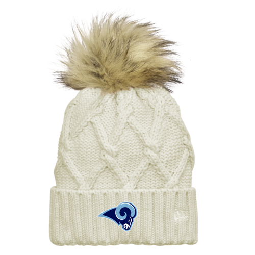 Rams Boosters - Cable Knit Pom Beanie