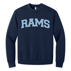 Rams Boosters - Premium Embroidered RAMS ARCH Crewneck
