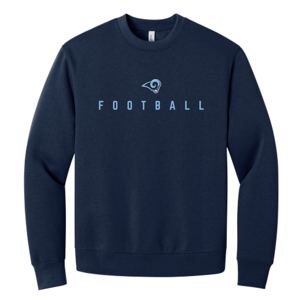 Rams Boosters - Premium Embroidered Rams Football Crewneck