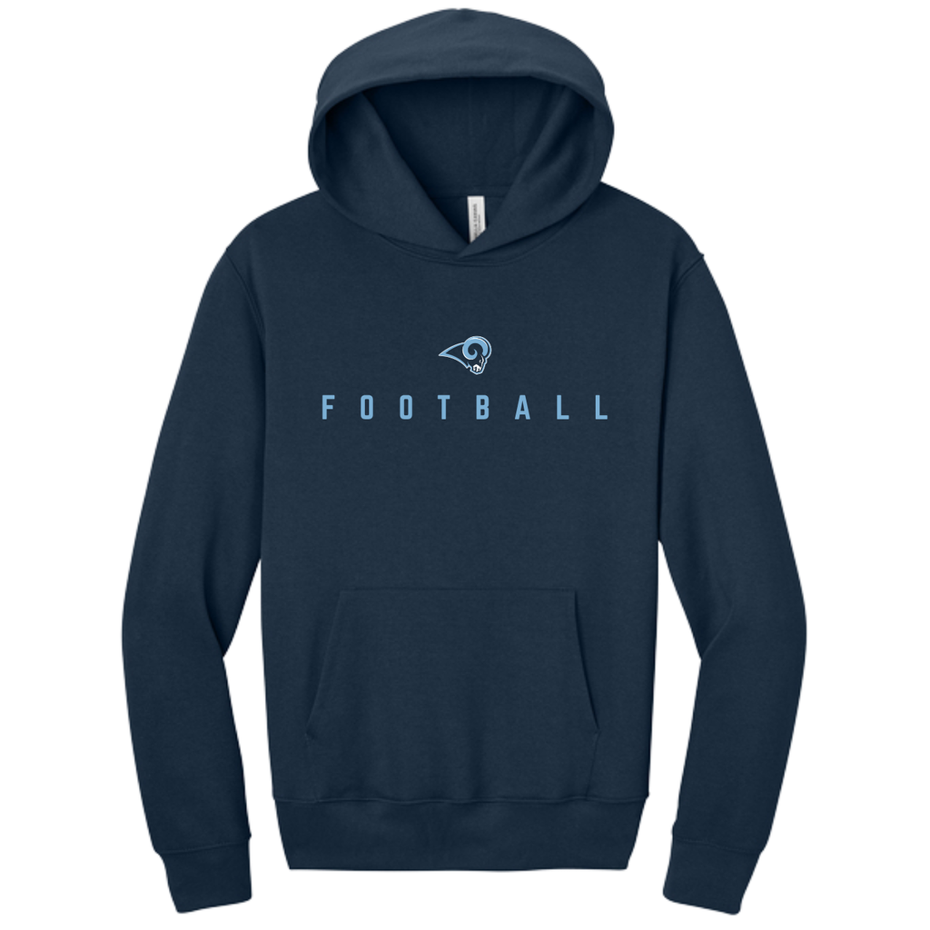 Premium Heavyweight Embroidered Rams Football Hoodie
