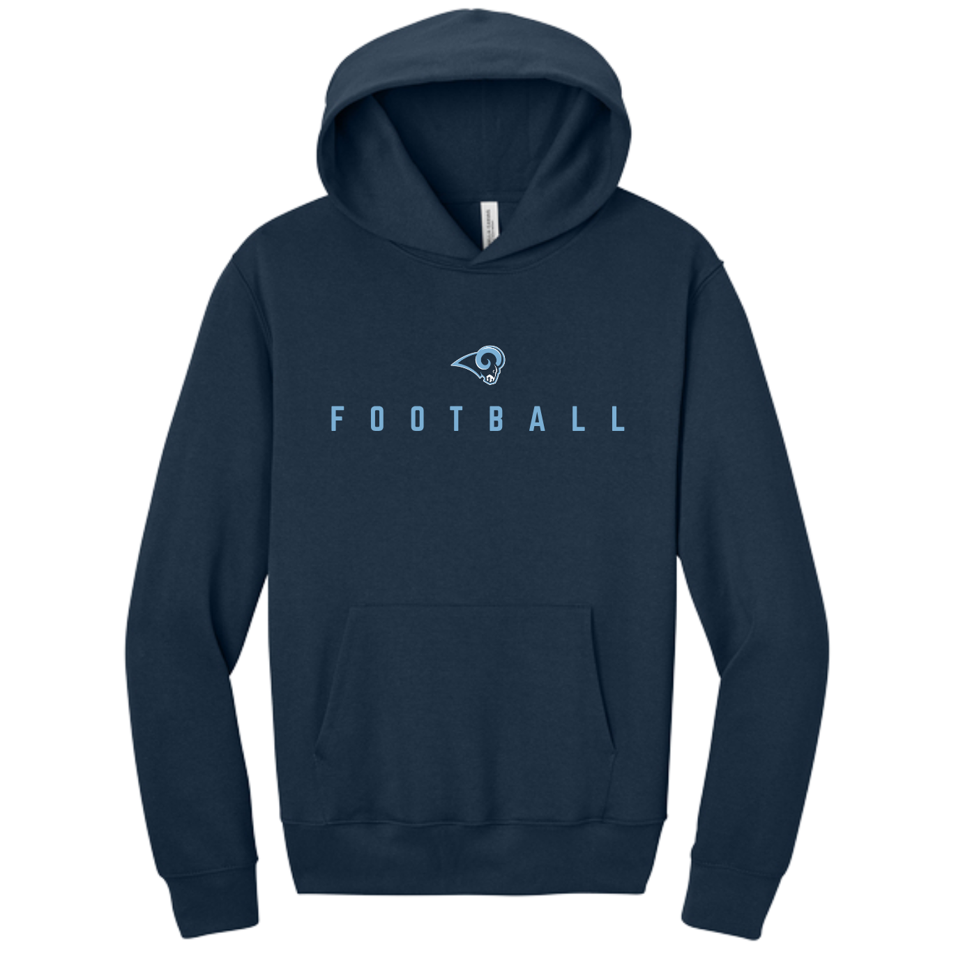 Premium Heavyweight Embroidered Rams Football Hoodie
