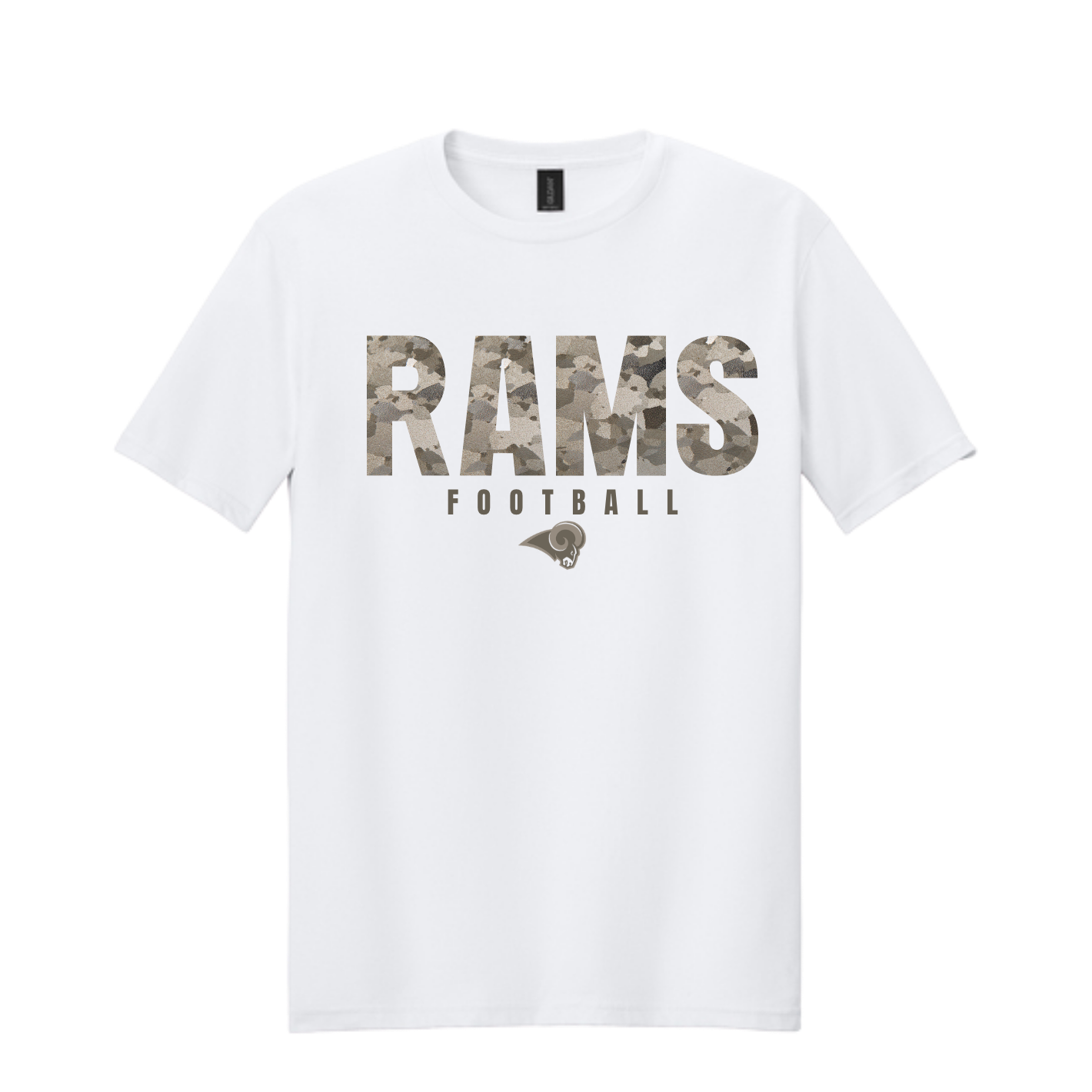 Rams Boosters - Camo Football T-Shirt