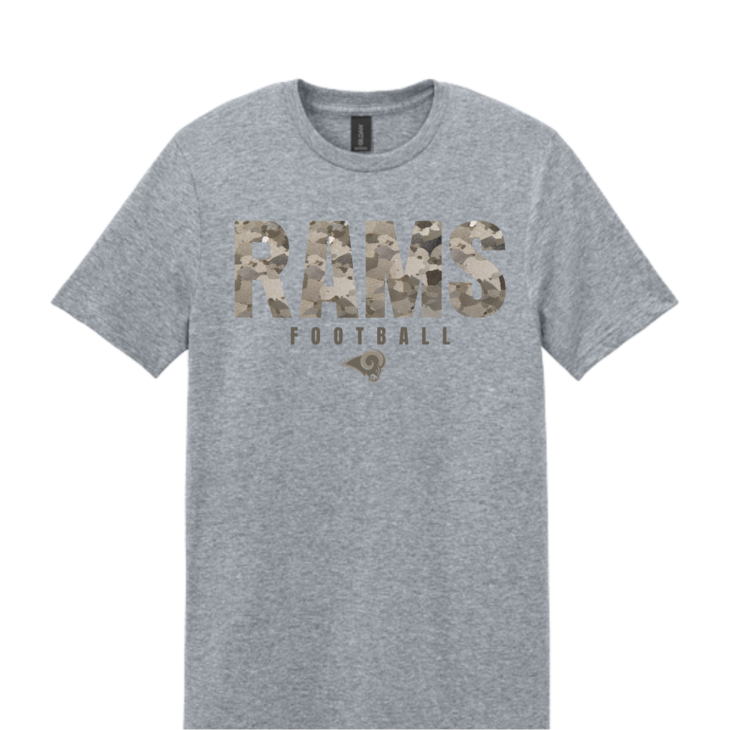 Rams Boosters - Camo Football T-Shirt