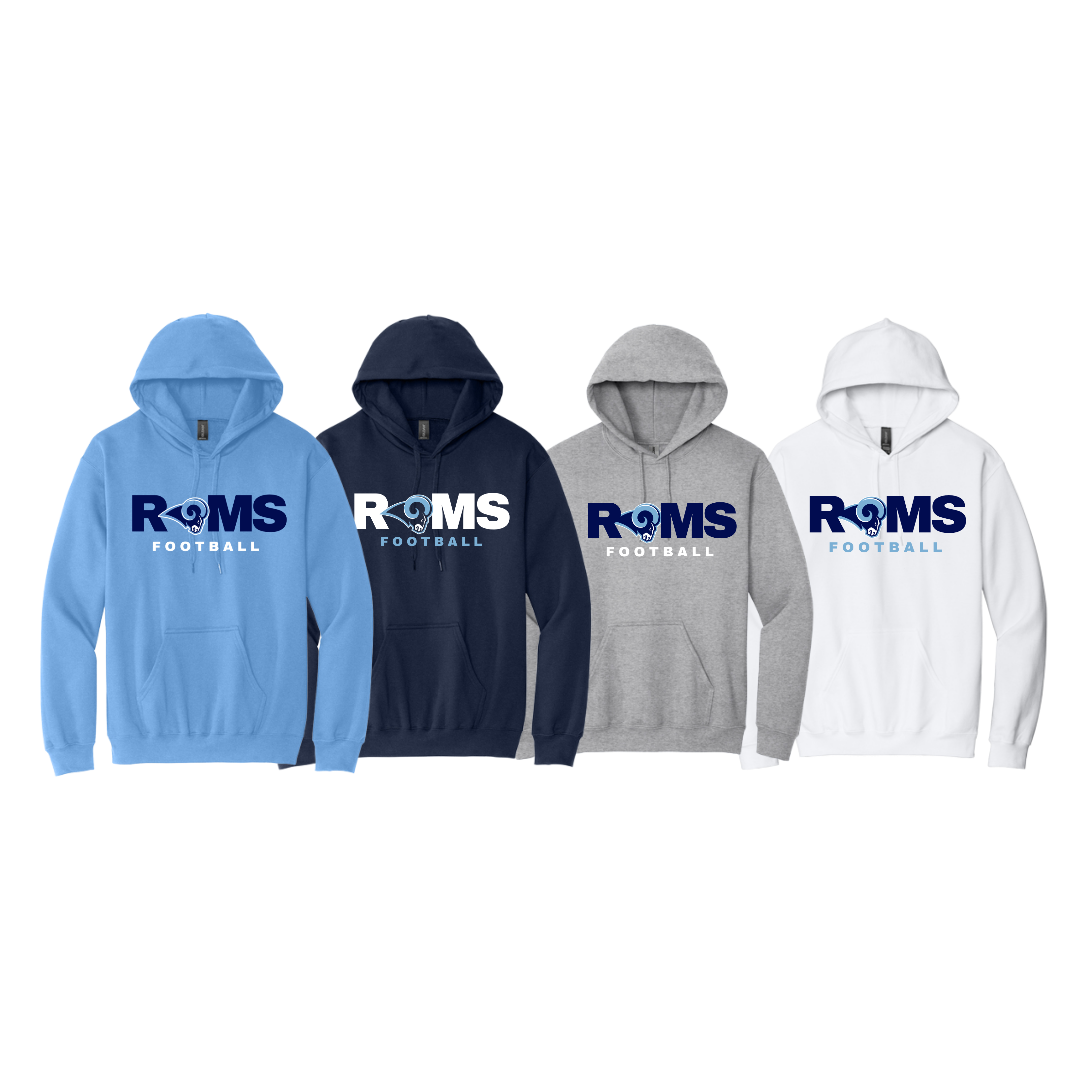 Booster Rams Football Hoodie or Crew