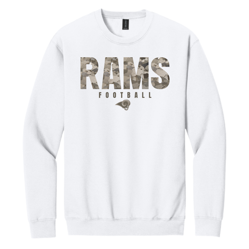 Rams Boosters - Camo Football Hoodie or Crew