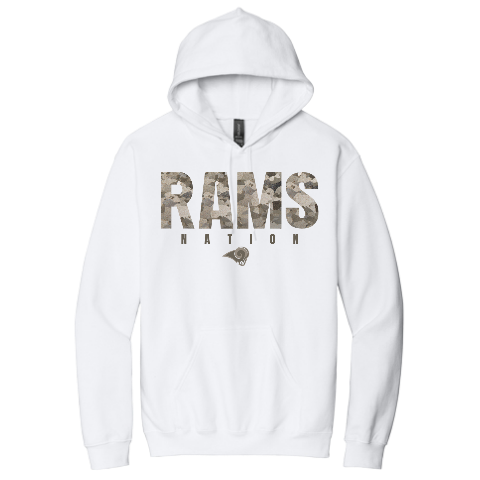 Rams Nation Camo Hoodie or Crew