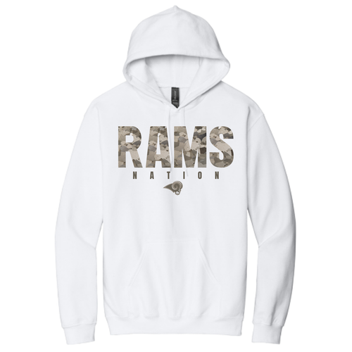 Rams Boosters -  Rams Nation Camo Hoodie or Crew