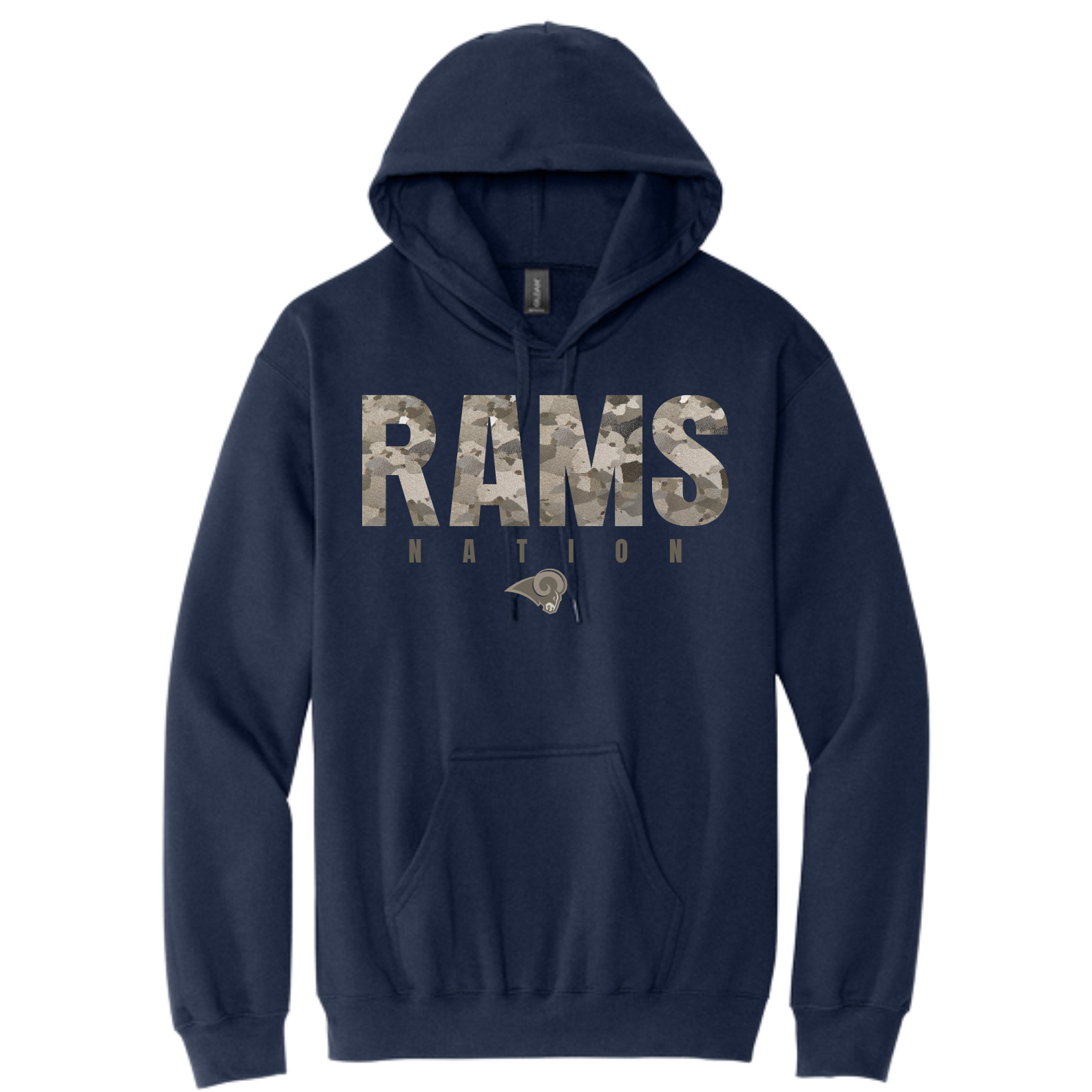 Rams Nation Camo Hoodie or Crew
