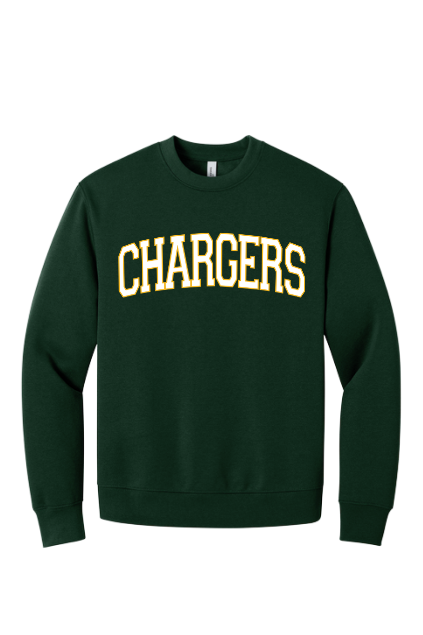 KR - Premium Embroidered CHARGERS ARCH Crew