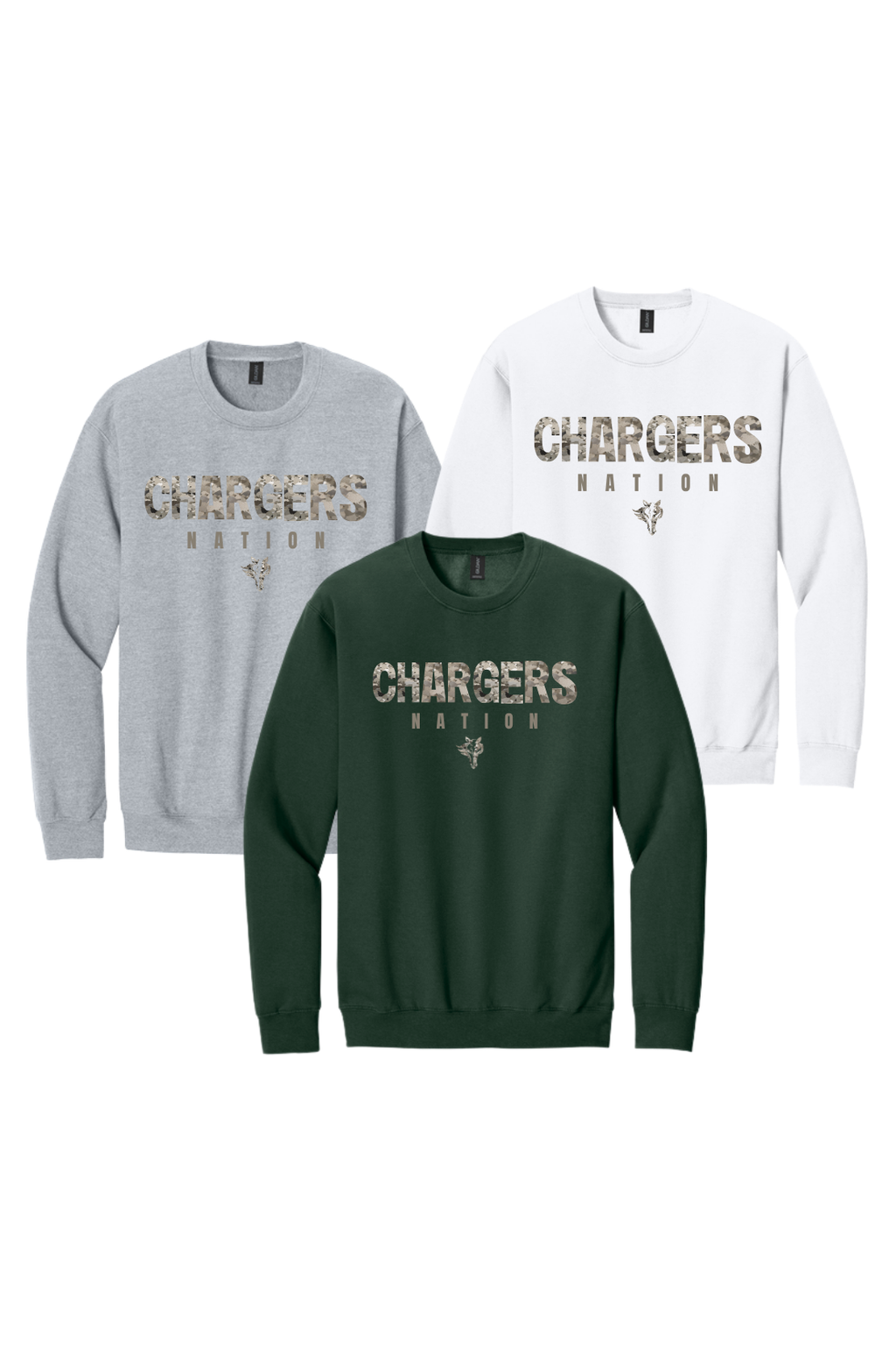 KR - Chargers CAMO Crewneck