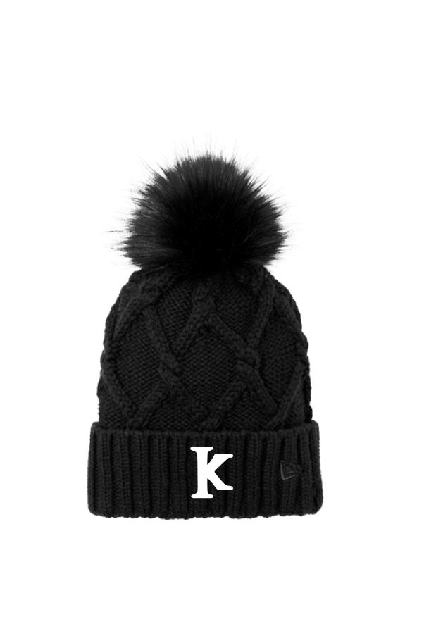 KW XC - Cable Knit Pom Beanie