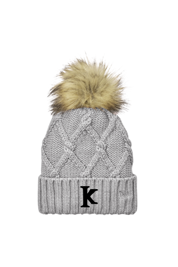KW XC - Cable Knit Pom Beanie