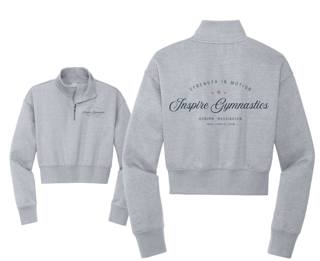 Inspire - Cursive Cropped 1/4-Zip