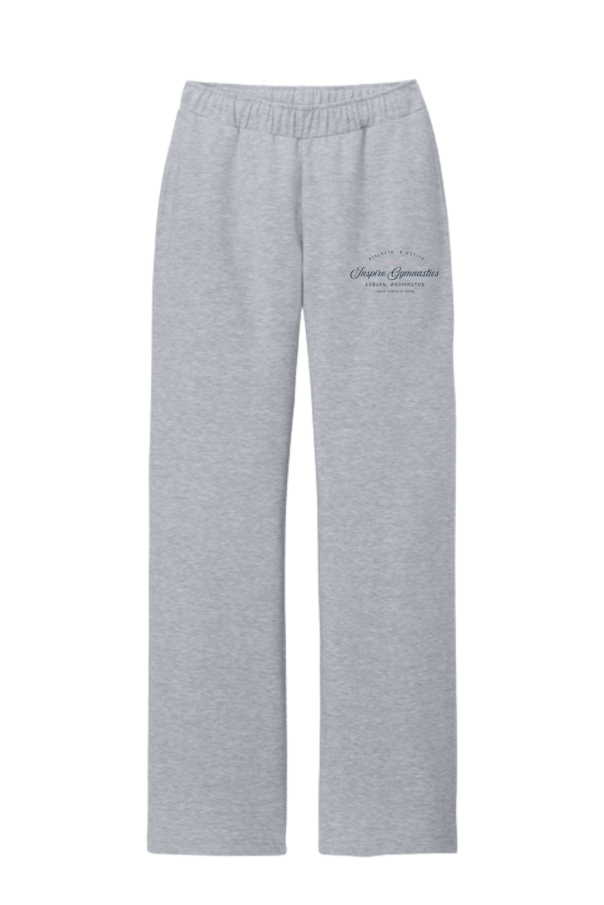 Inspire - Cursive Open-Bottom Sweatpants