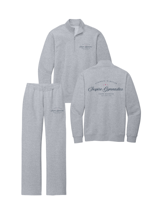 Inspire - Cursive Open-Bottom Sweatpants
