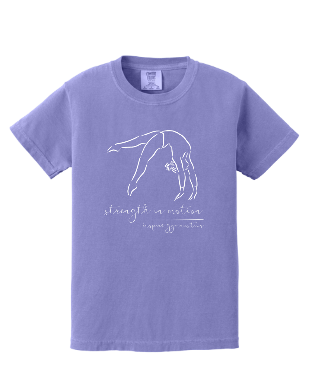 Inspire - YOUTH Comfort Colors Strength In Motion - Line Art