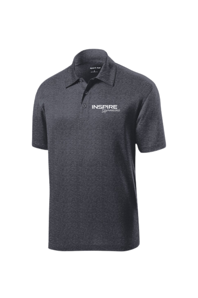 Inspire - Adult and Women's Classic Logo Heathered Performance Polo