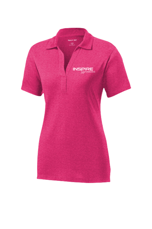 Inspire - Adult and Women's Classic Logo Heathered Performance Polo