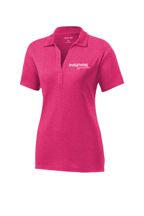 Inspire - Adult and Women's Classic Logo Heathered Performance Polo