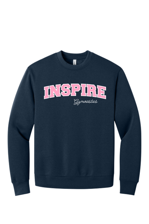 Inspire - Premium Embroidered INSPIRE (PINK SATIN) ARCH Crew