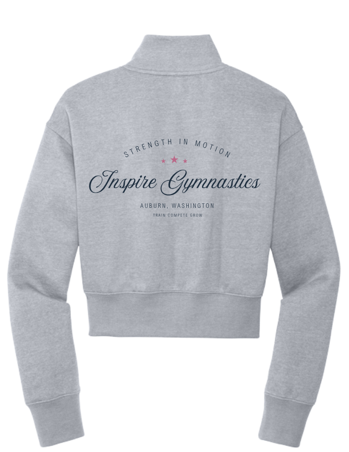 Inspire - Cursive Cropped 1/4-Zip