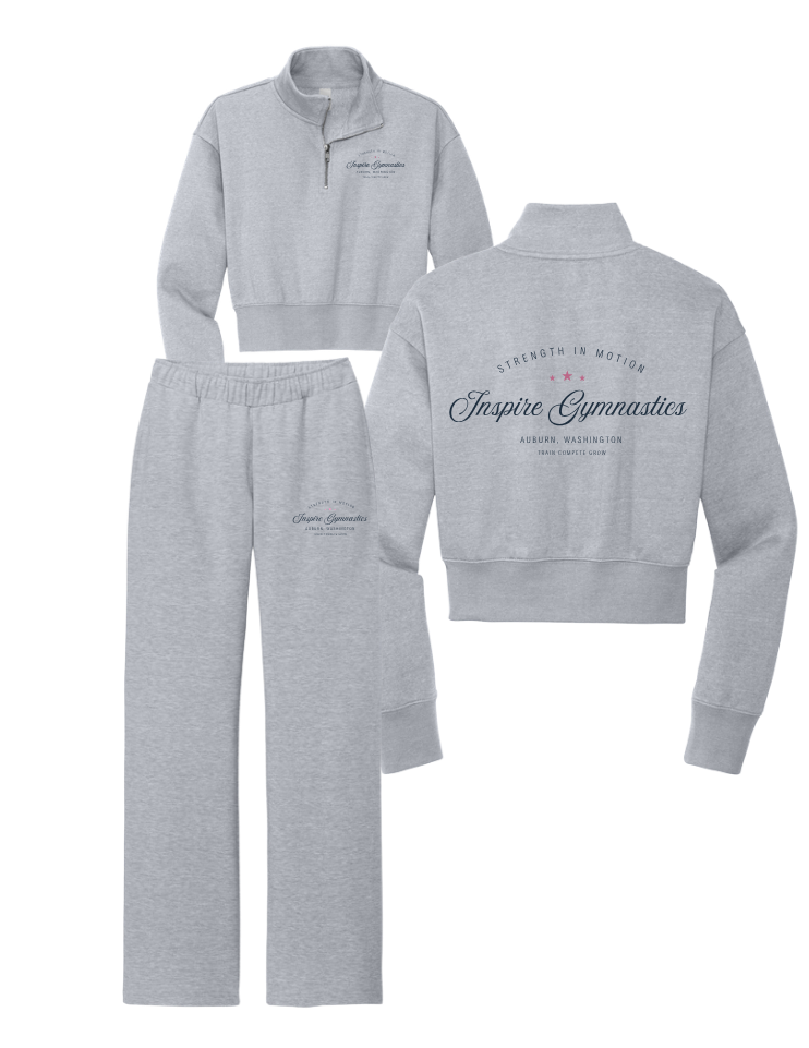 Inspire - Cursive Cropped 1/4-Zip