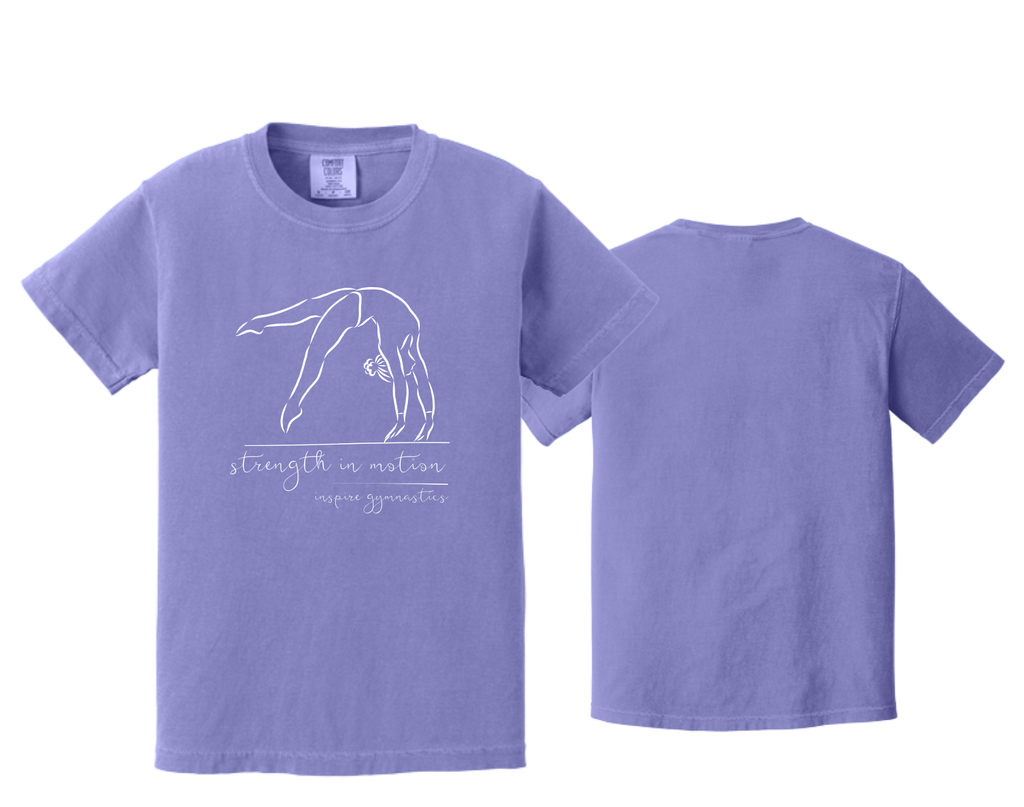 Inspire - YOUTH Comfort Colors Strength In Motion - Line Art