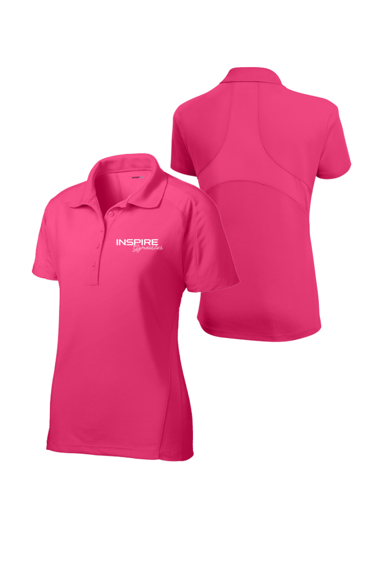 Inspire - Adult and Women's Classic Logo Mesh Inset Performance Polo