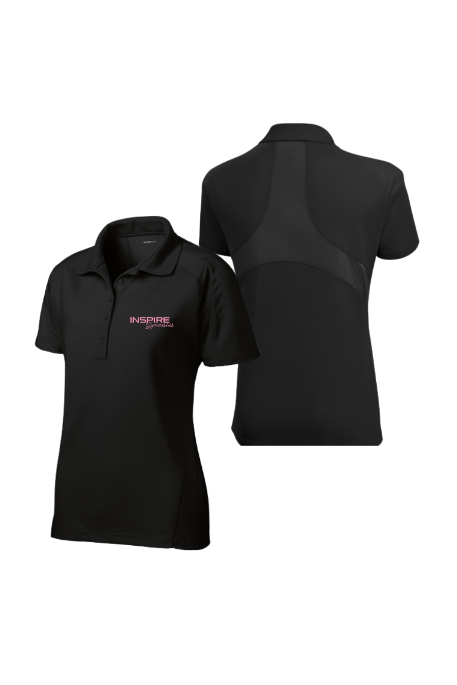 Inspire - Adult and Women's Classic Logo Mesh Inset Performance Polo