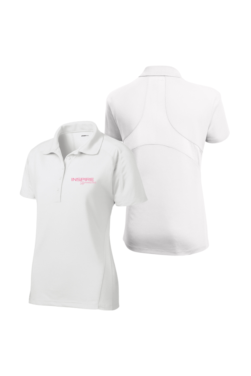 Inspire - Adult and Women's Classic Logo Mesh Inset Performance Polo