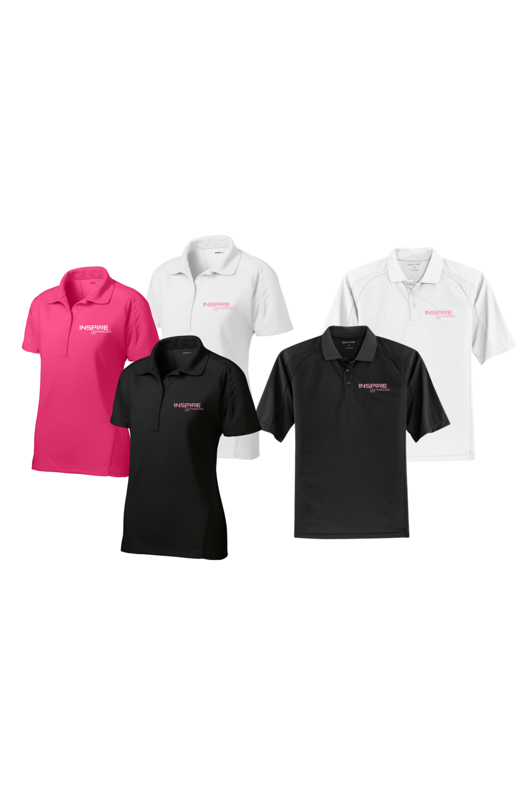 Inspire - Adult and Women's Classic Logo Mesh Inset Performance Polo