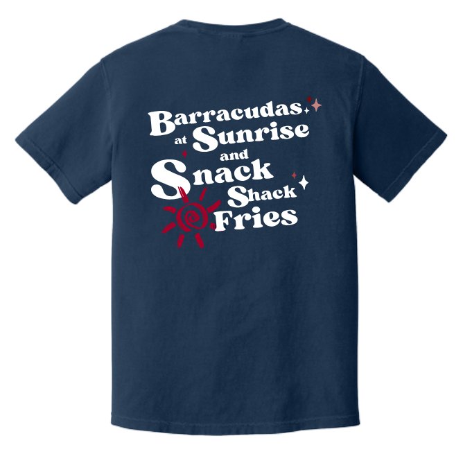 Barracudas Comfort Colors Sunrise and Fries T-Shirt