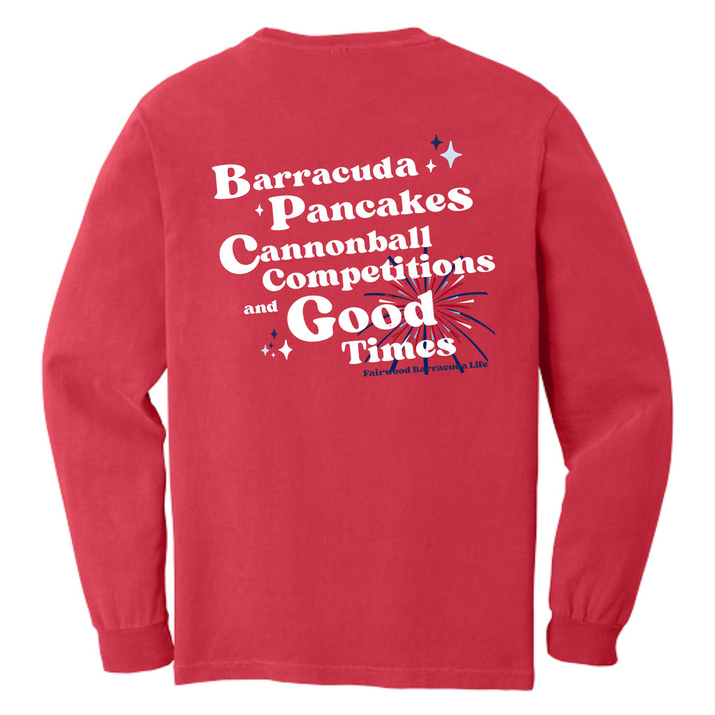Barracudas Comfort Colors Pancakes and Cannonballs T-Shirt