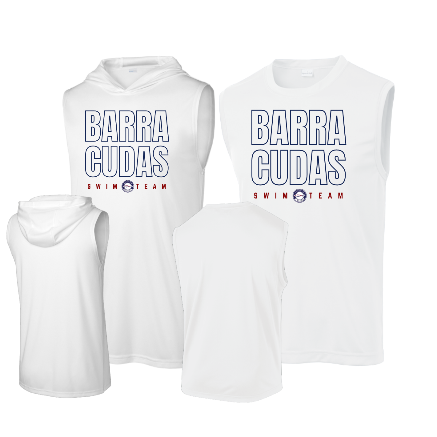 Barracuda Outline Sleeveless or Sleeveless Hoodie
