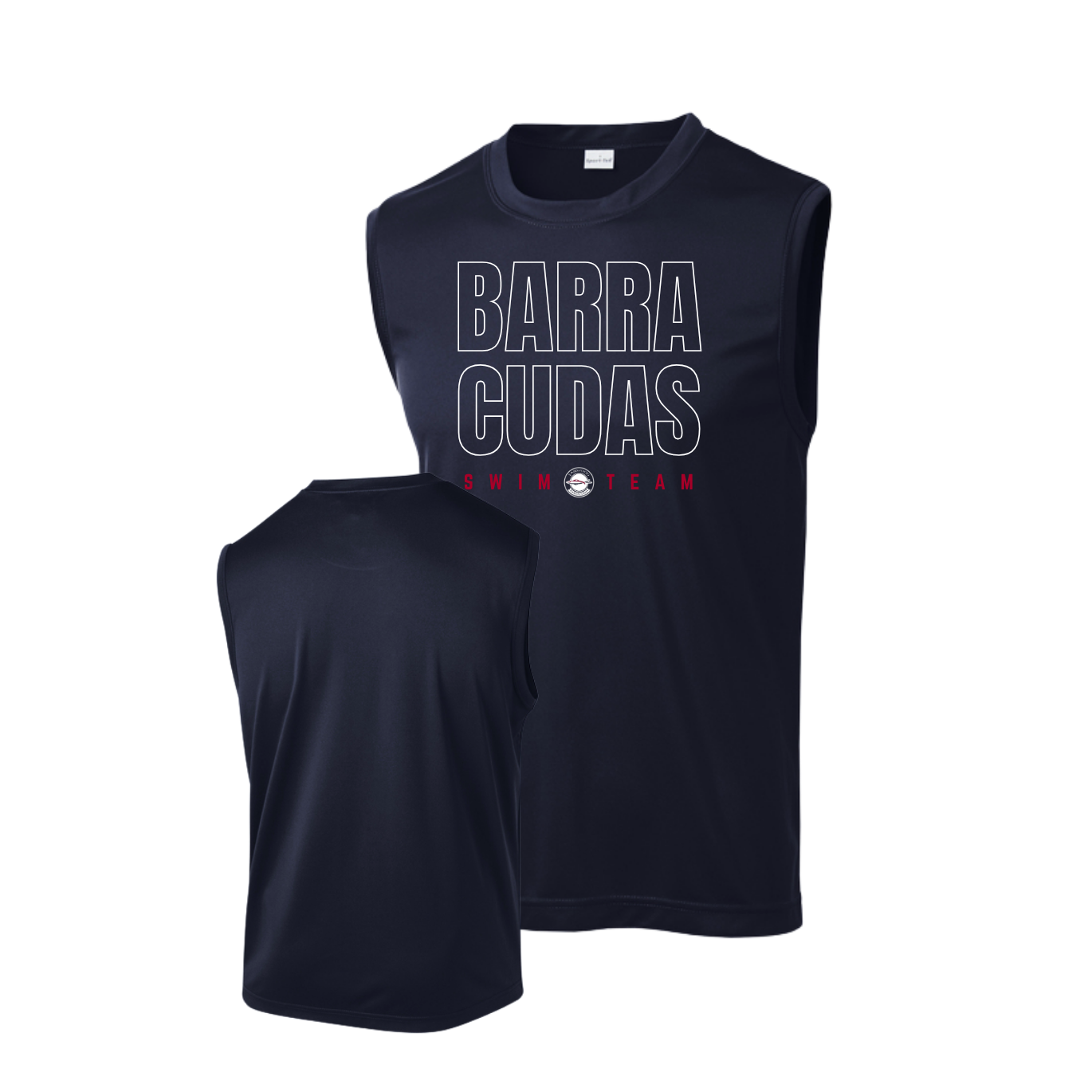 Barracuda Outline Sleeveless or Sleeveless Hoodie