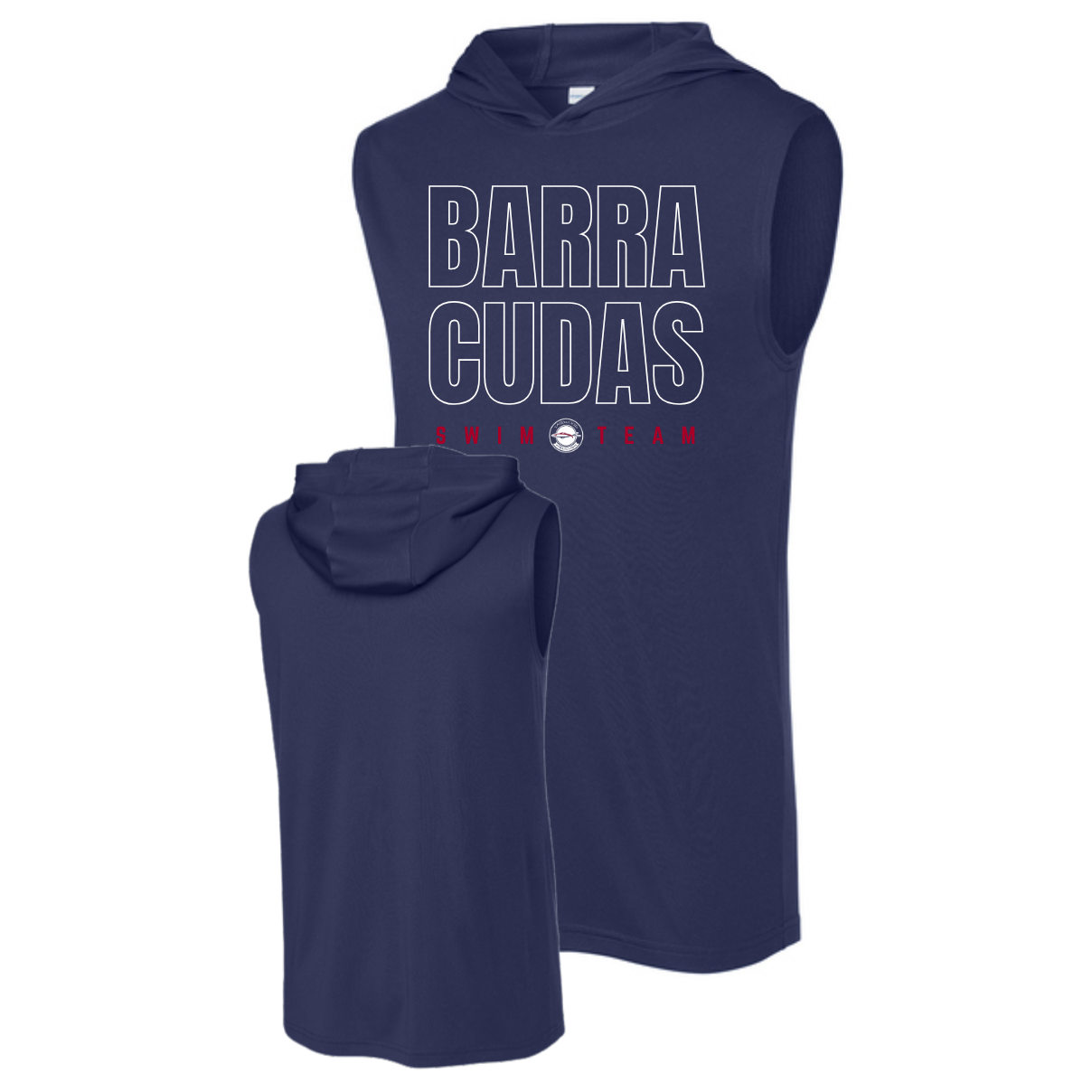 Barracuda Outline Sleeveless or Sleeveless Hoodie