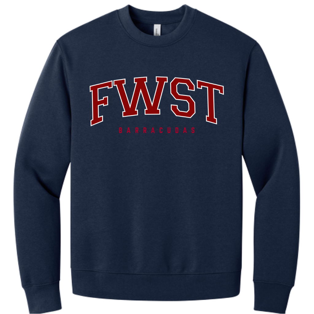 Barracudas Premium Embroidered FWST ARCH Crewneck