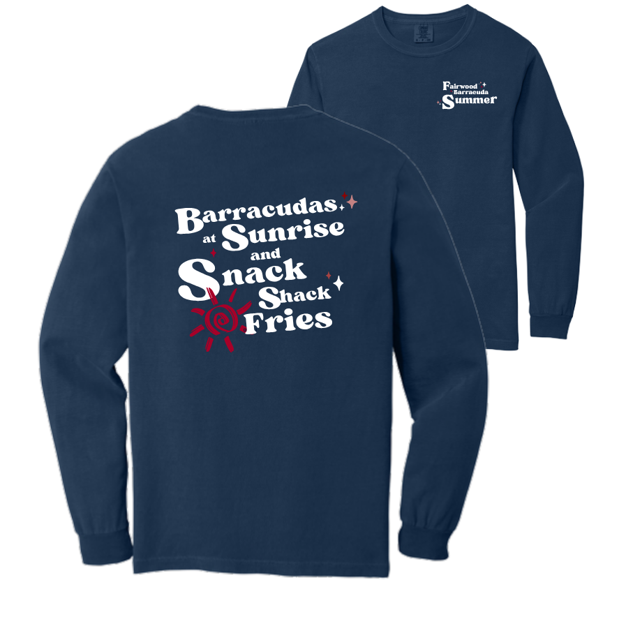 Barracudas Comfort Colors Sunrise and Fries T-Shirt