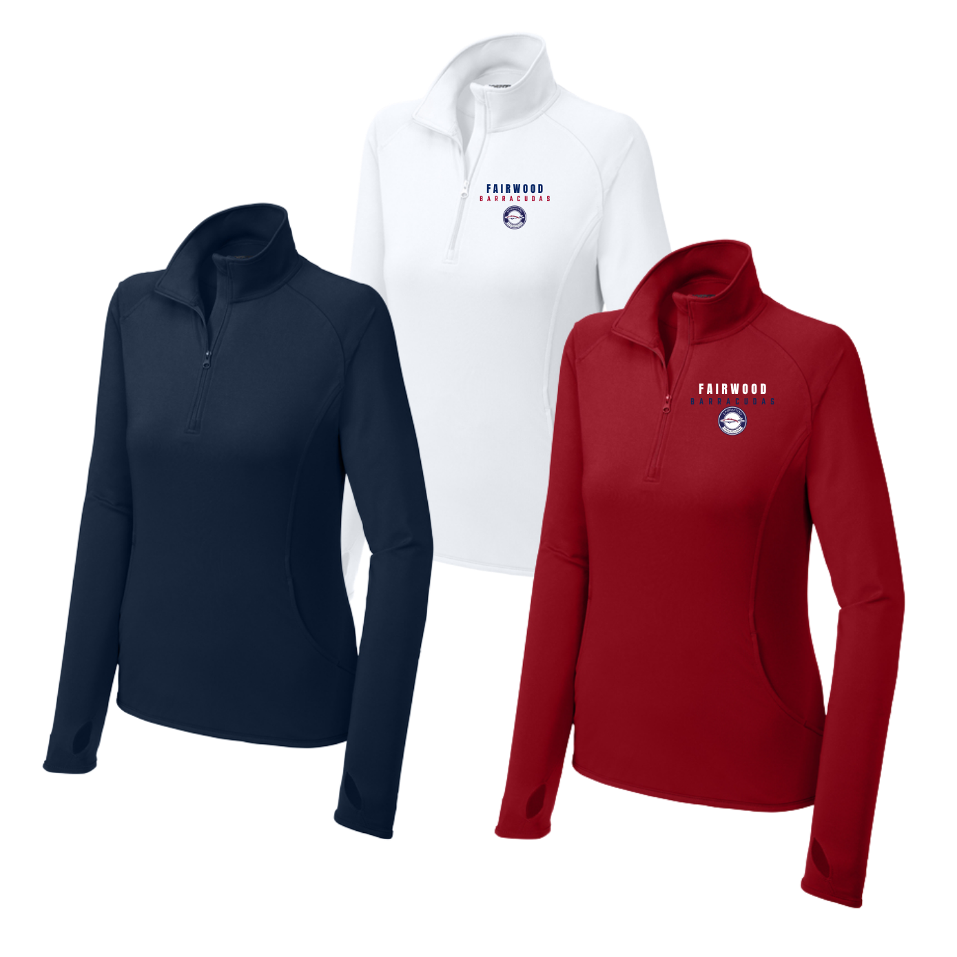 Barracudas Womens Performance Quarter-Zip Pullover